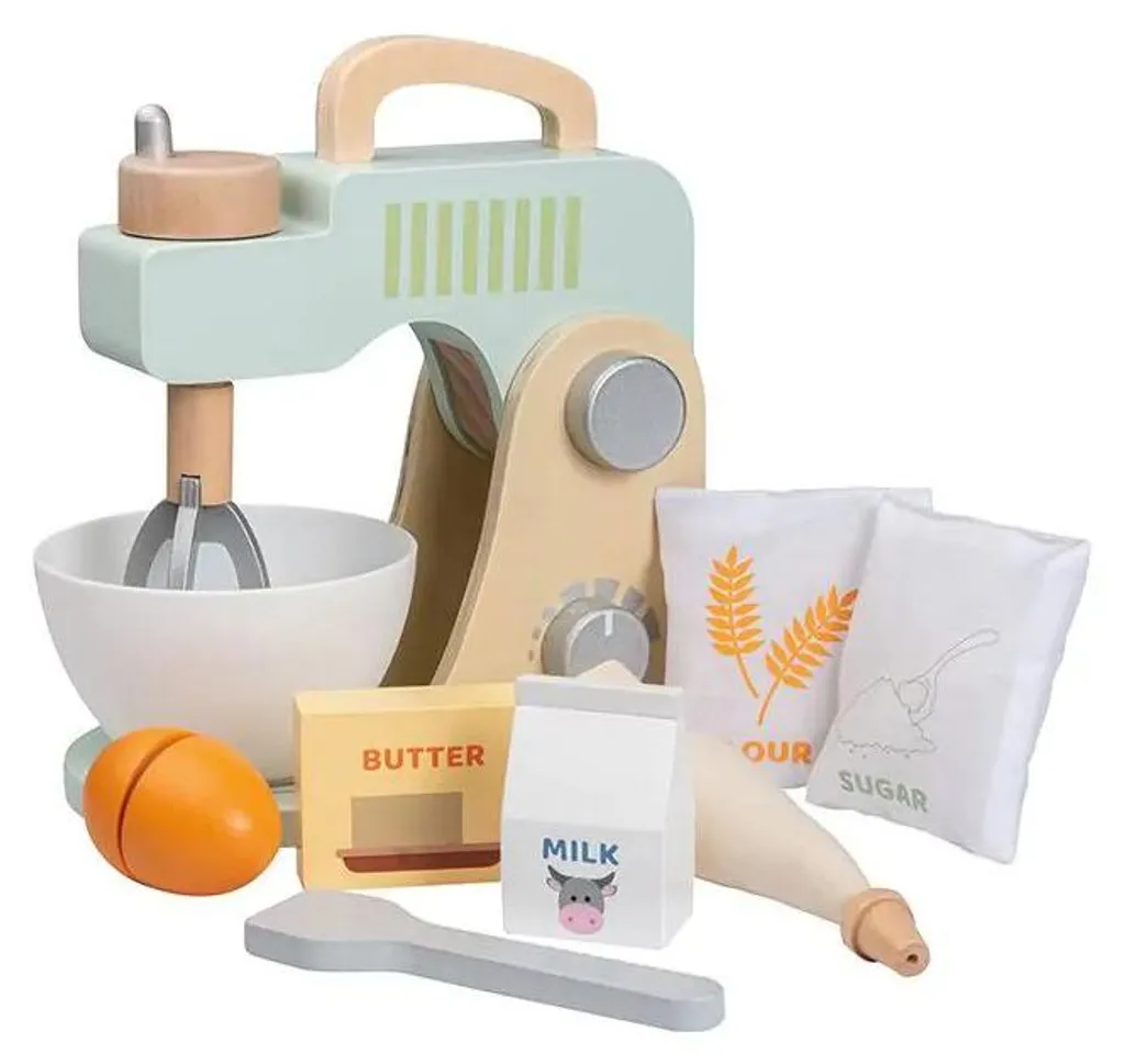 Apprendre à cuisiner avec le Mixeur et Kit Pâtisserie Junior bois 10 pcs