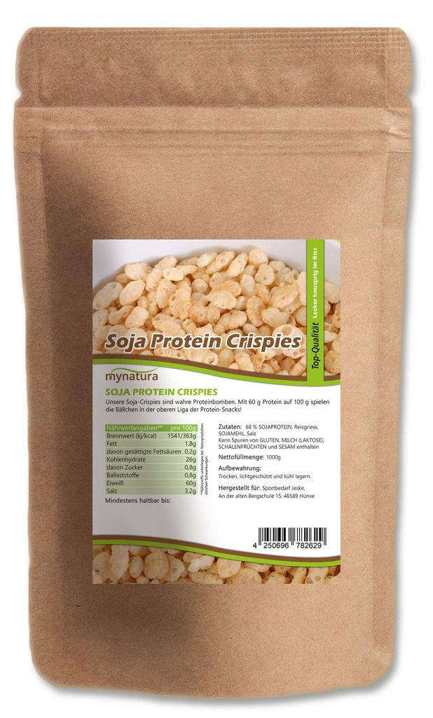 Mynatura Soja Protein Crispies - Eiweiß 60% – ab 1kg Beutel