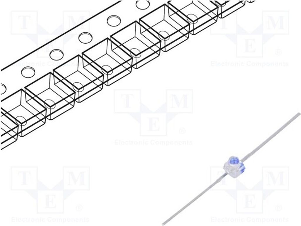 2x LED 2,15x2,4x2,7mm SMD 1500÷2500mcd 10° blau 20mA OSB4212411C LED-Dioden SMD