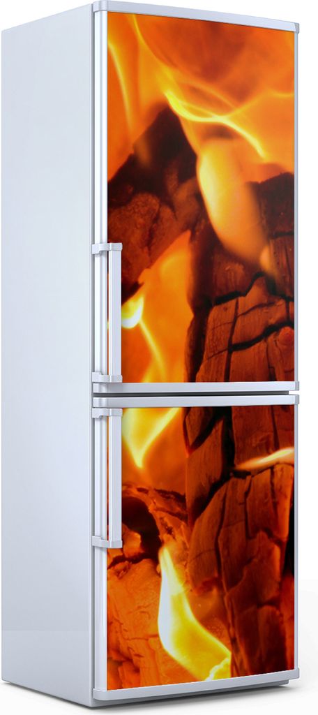 Magnete Dekorative - 70 cm x 190 cm - Küche - Magnetmatte Kühlschrankmagnete - Grill Feuer Glut