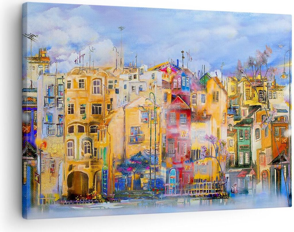 Bild auf Leinwand - Leinwandbild - Altstadt Mietshaus - Produktbild 