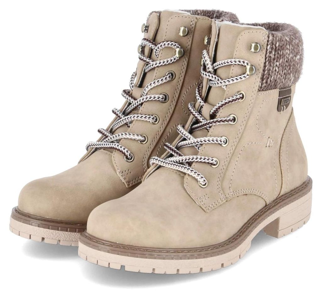 Jane Klain Damen Schnürboots Braun Textil & Synthetik Produktbild 