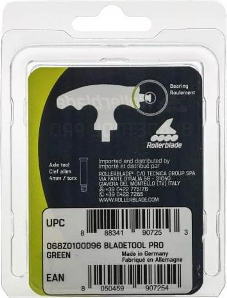 Rollerblade Bladetool Pro Vert avec Extracteur de Roulements Intégré - 6