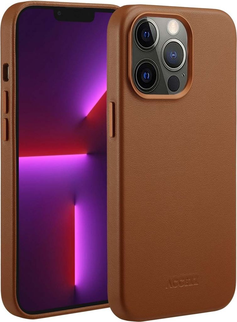 Accezz MagSafe Leather Backcover iPhone 13 Pro - Sienna Brown