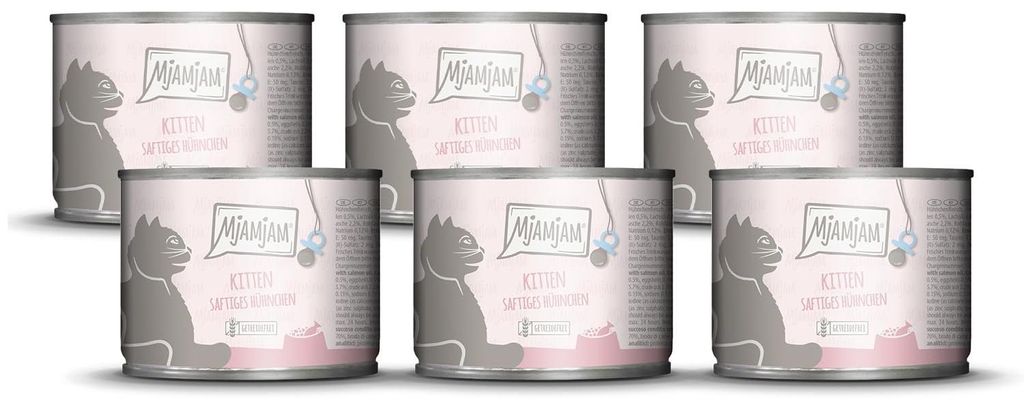 MjAMjAM - Lattine da 6x200g di cibo umido all'olio di pollo Immagine del prodotto 