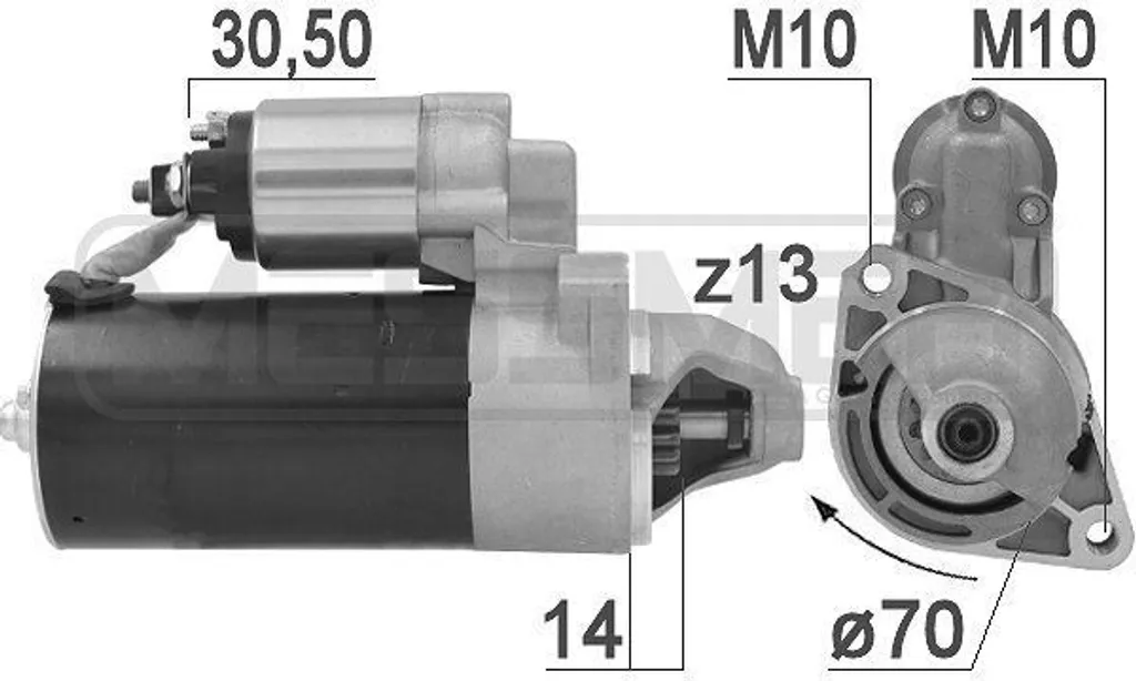 Démarreur haute performance 12V compatible Mercedes OE 6519060000