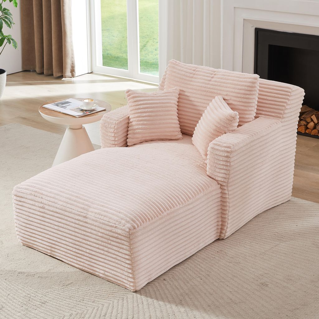 STILVORA Chaiselongue Sofa aus Cord als Schlafsofa ohne Produktbild 