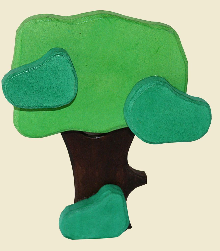 Holzfigur Baum klein Höhe 9cm NEU