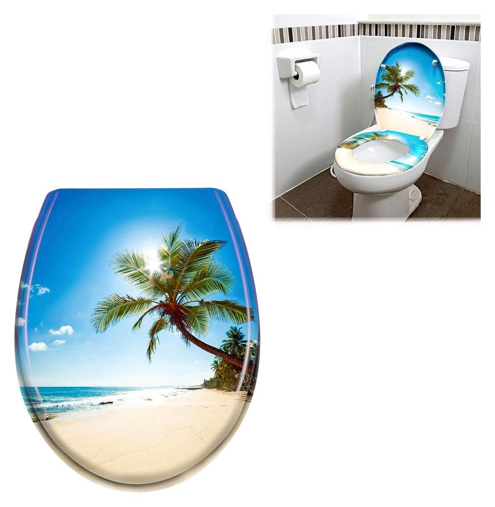 Toilettensitz aus Hartplastik mit Absenkautomatik für handelsübliche WC-Becken