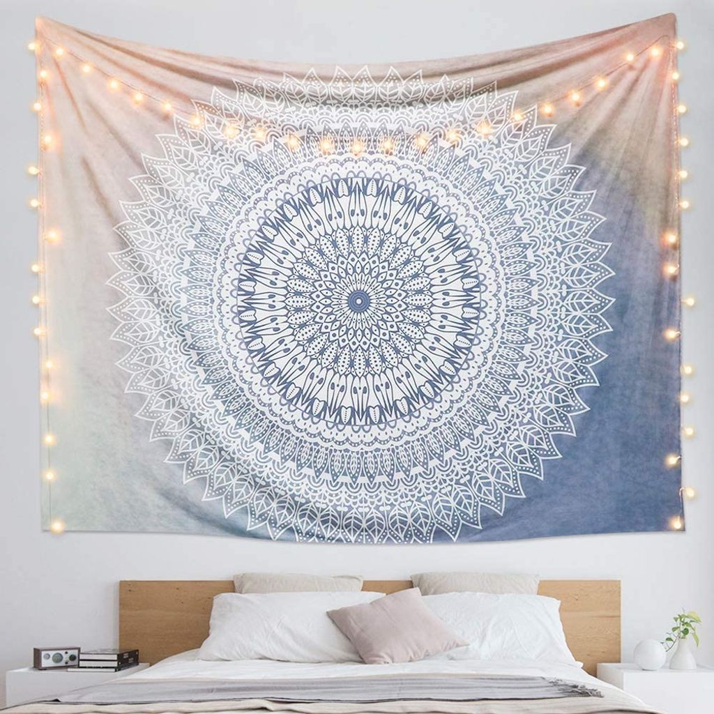 Mandala Blume Tapisserie Indisch Wandbehang Tagesdecke Yoga Matte Badetuch Decke 