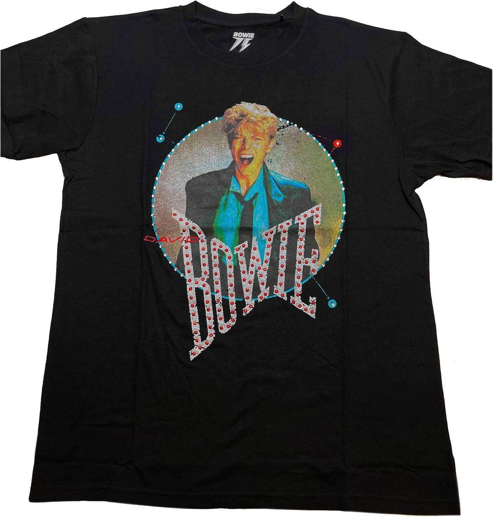 David Bowie - "83" T-Shirt Verziert für Herren/Damen Uni RO4678 (L) (Schwarz)