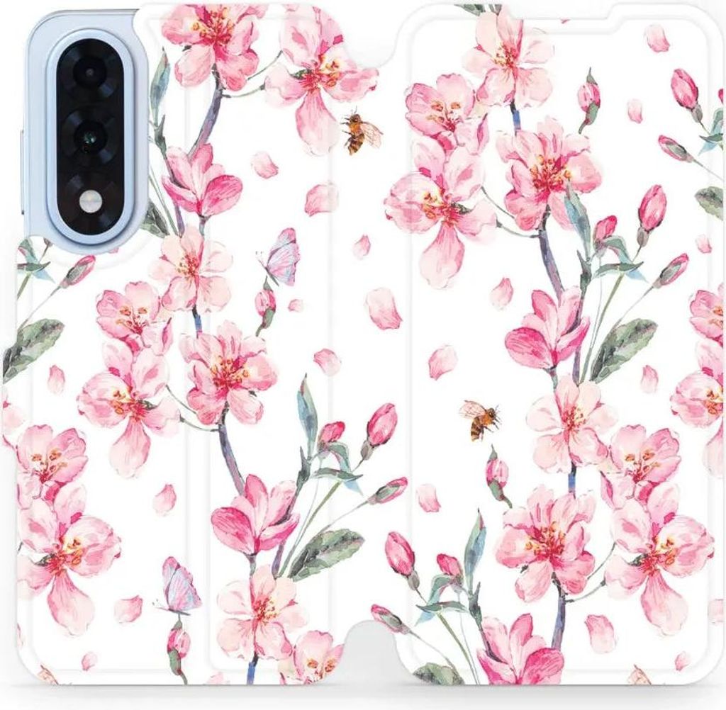 Handyhülle mit klappe für OnePlus Nord 5, Mobiwear Book, Rosa Frühling