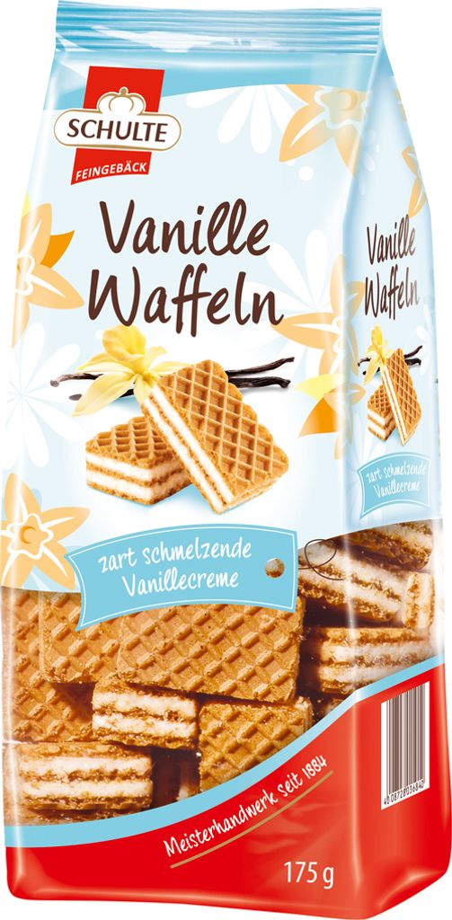Schulte vanilkové vafle s vanilkovou náplňou, chrumkavé a Obrázok produktu 