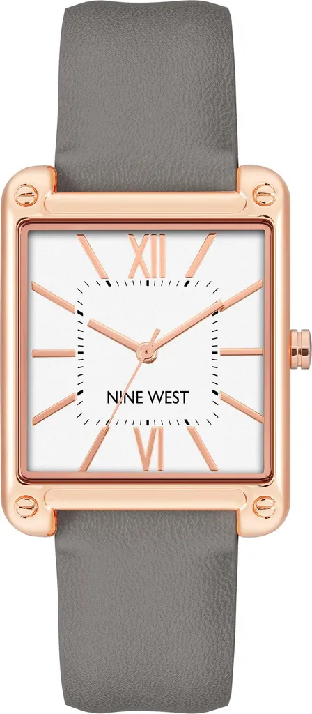 Montre analogique NW/2116RGGY Nine West boîtier or rose et bracelet gris