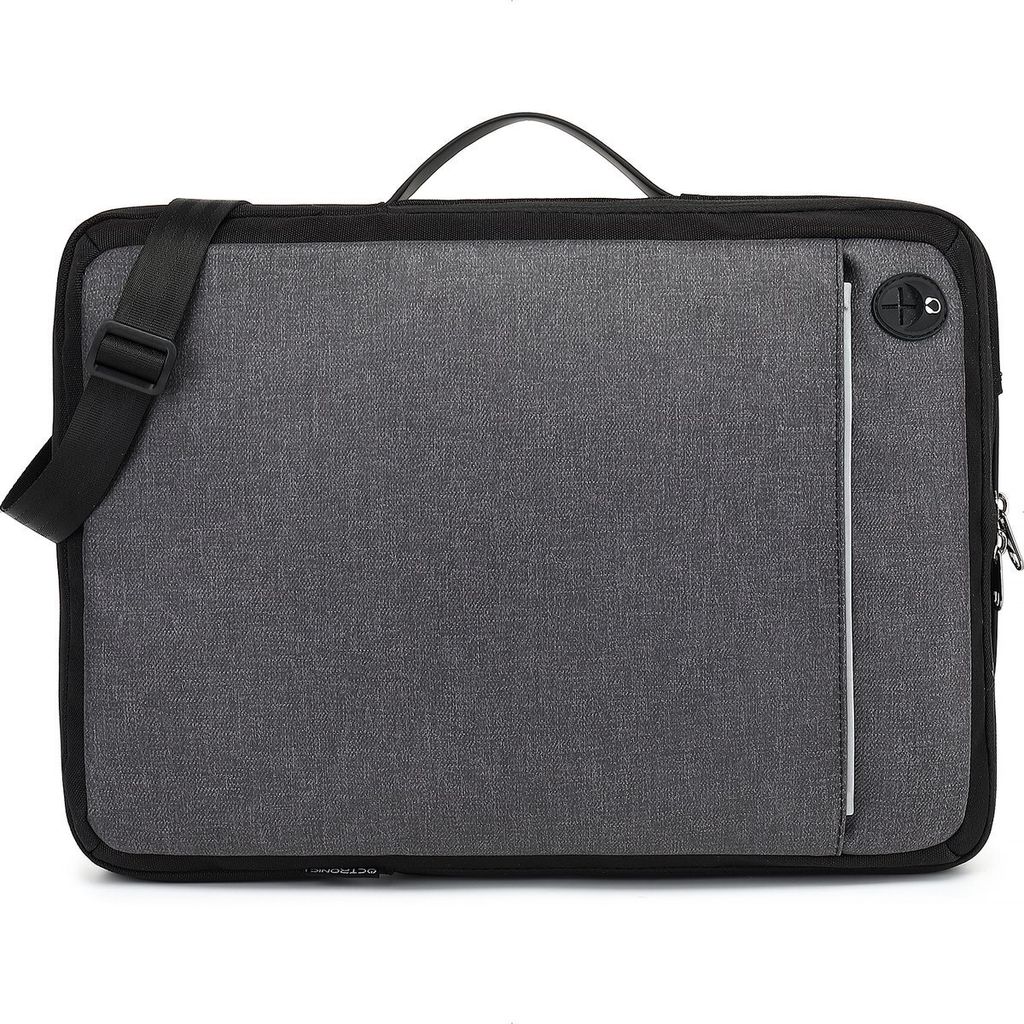 Laptoptasche 15,6 Zoll - Laptop Tasche Umhängetasche - Wasserabweisend - schwarz/grau