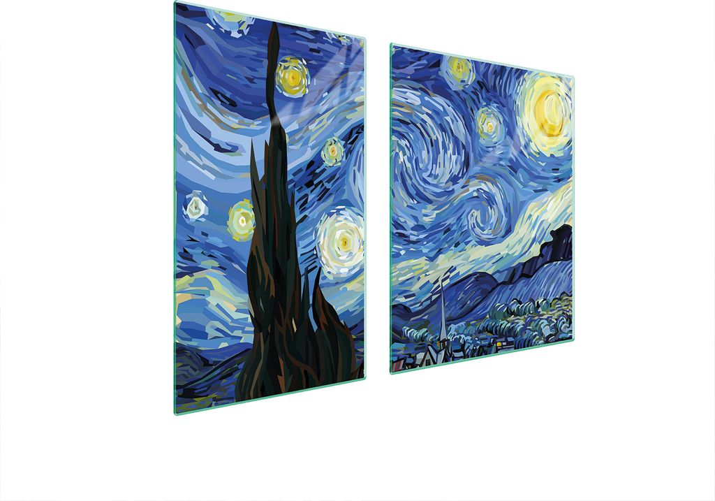 Glasplatte und Schneidebrett 100x52 Stück