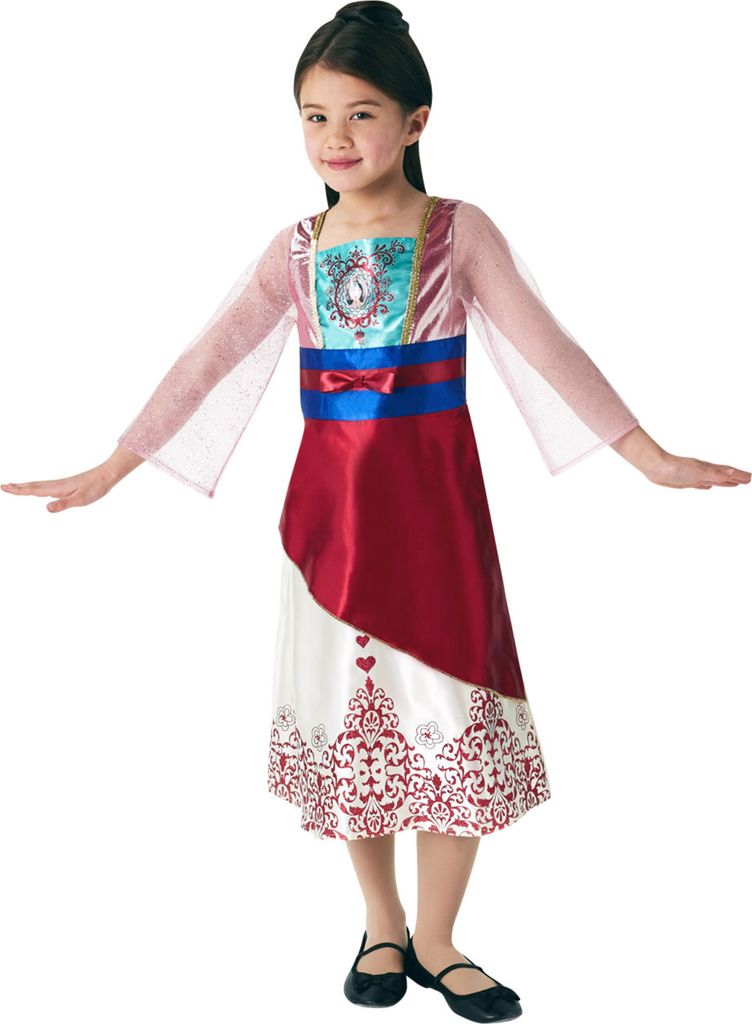 Disney Prinzessin Mulan Glitzer Kinderkostüm Kindergröße: 116
