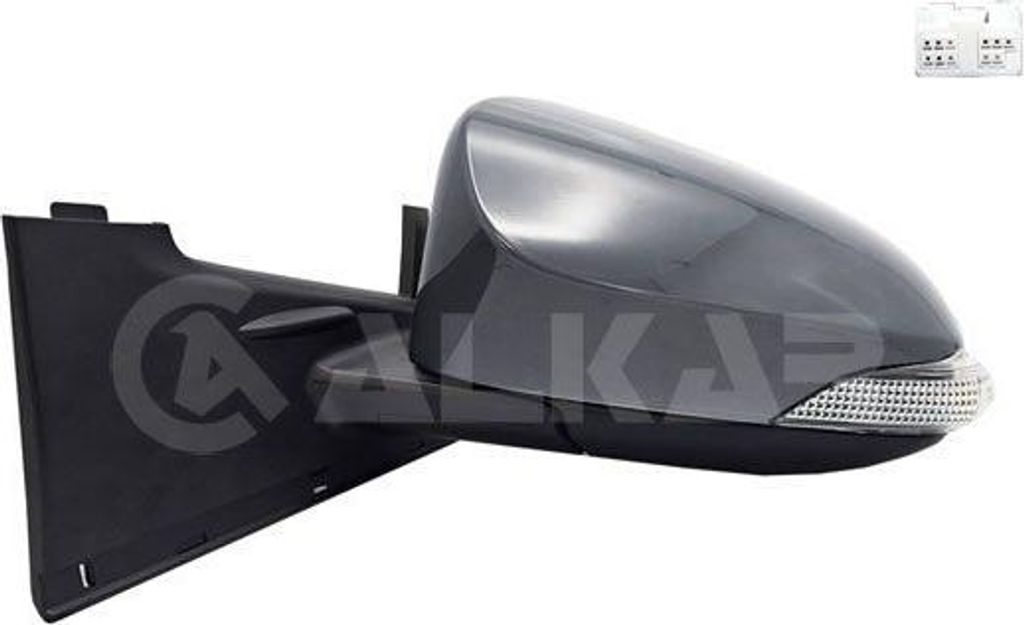 ALKAR 6149529 Außenspiegel Seitenspiegel Links für TOYOTA Yaris Schrägheck (P13) Beheizt Konvex Grundiert Elektrisch
