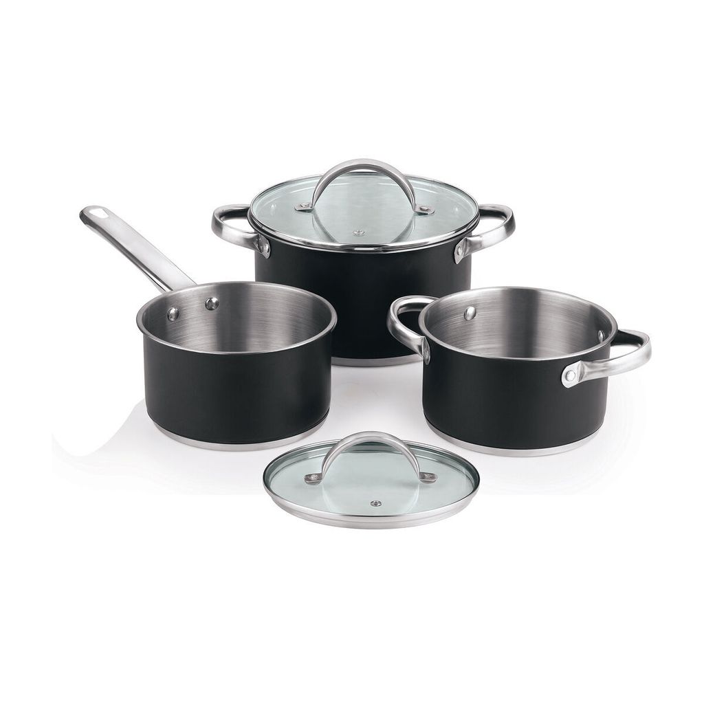 Batterie de cuisine Onil 5 pièces + 3 casseroles 16/20/24cm aluminium