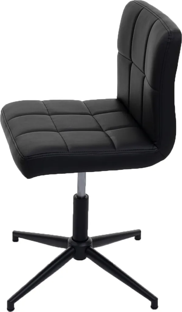 Chaise pivotante bureau ou salle à manger Kavala II noire, lot de deux