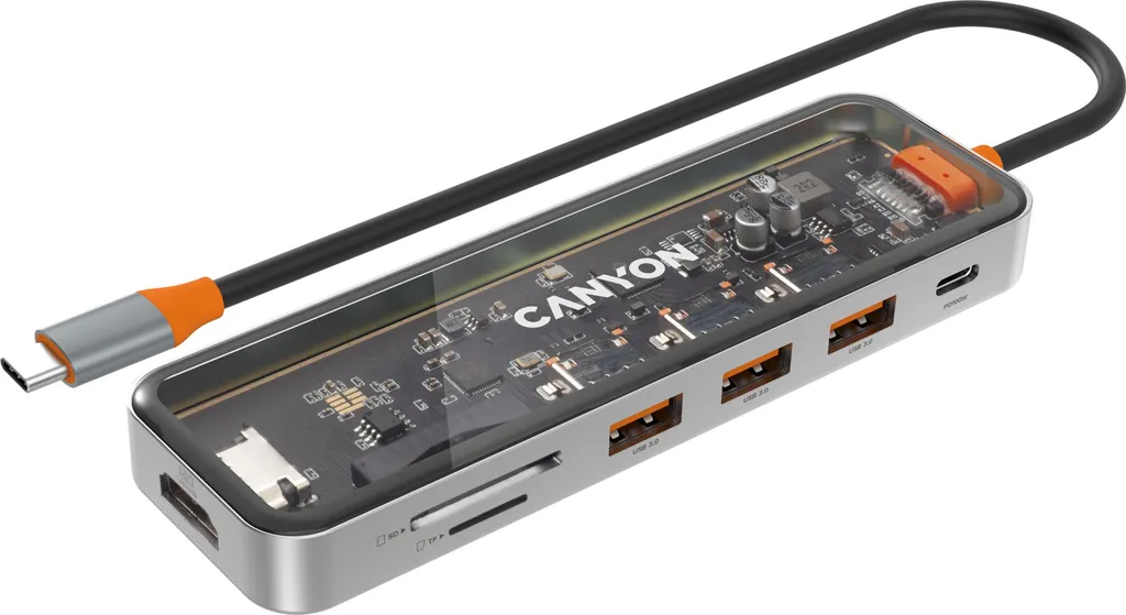 Adaptateur Canyon DS-13 USB-C haute performance 100W HDMI et USB 3.0