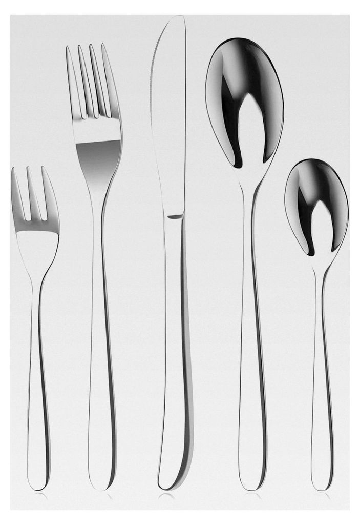 30-teiliges Besteckset für 6 Personen mit Messer, Gabel und Löffel, Edelstahl, spiegelpoliert, spülmaschinenfest