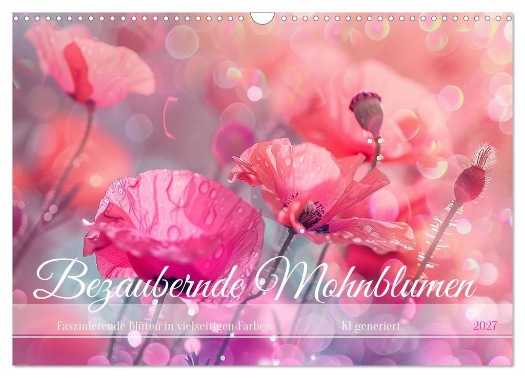 Bezaubernde Mohnblumen (Wandkalender 2027 DIN A3 quer), CALVENDO Monatskalender
