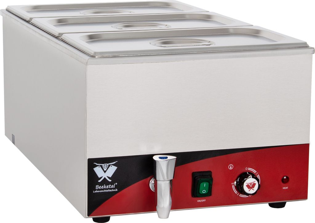 Beeketal Speisenwärmer Wasserbad Bain Marie, Bain Marie Modell:BBM3