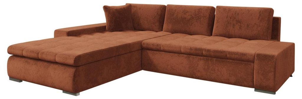 MIRJAN24 Ecksofa Orkan, Elegante Polsterecke, Schlaffunktion und Bettkasten, Eckcouch vom Hersteller (Farbe: Clara 215.02)