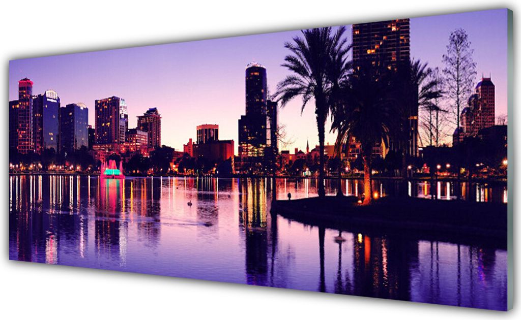 Glasbilder 125x50 Wandbild Druck auf Glas Stadt Gebäude
