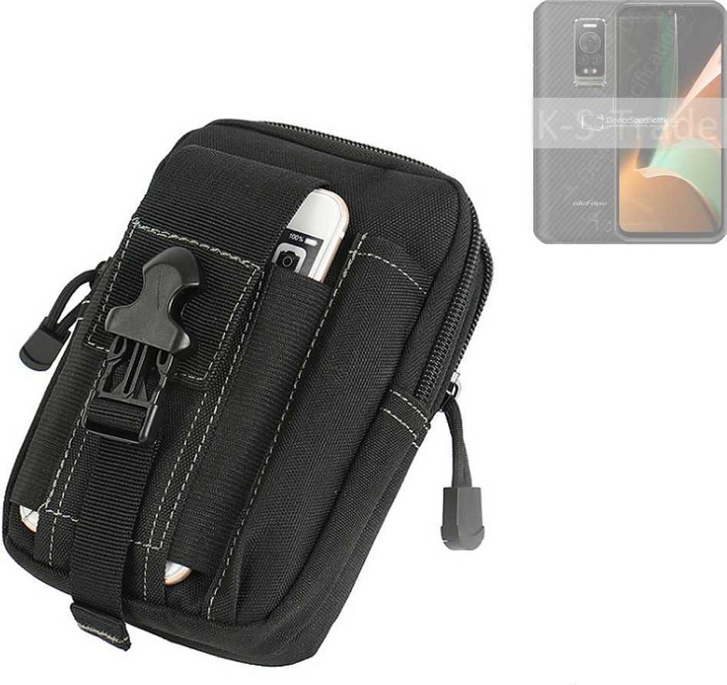 K-S-Trade Gürtel Tasche kompatibel mit Ulefone Armor 17 Pro Gürteltasche Holster Schutz Hülle Handy Hülle Smartphone outdoor Handy-Hülle schwarz