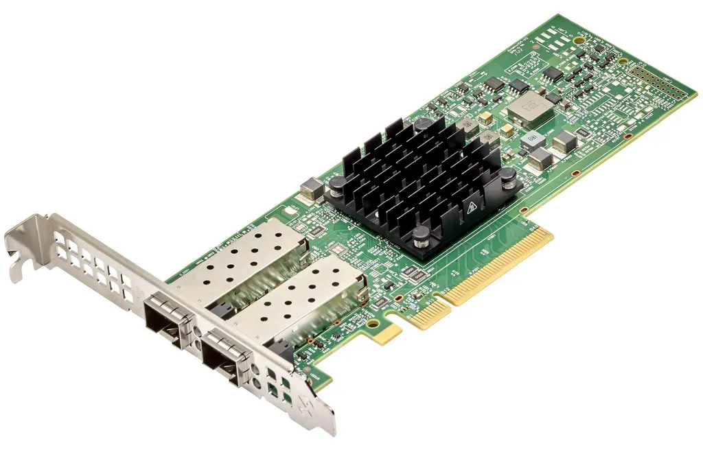 Broadcom P210P NIC 10GbE SFP+ Double Port avec Technologie PCIe 3.0 x8