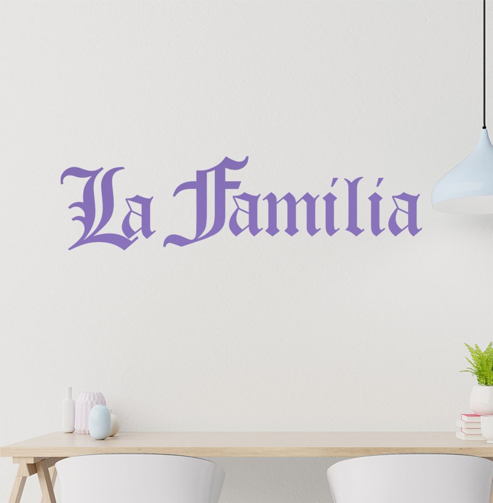 La Familia Wandtattoo in 6 Größen - Wandaufkleber Wall Sticker - Dekoration, Küche, Wohnzimmer, Schlafzimmer, Badezimmer