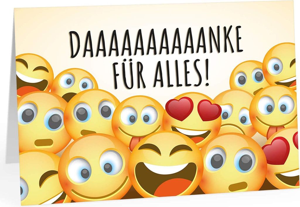 Große Dankeskarte - Danke für Alles Witzig - mit Umschlag - edle und hochwertige Klappkarte - Als Dankeschön - Große Karte um Danke zu sagen - ...