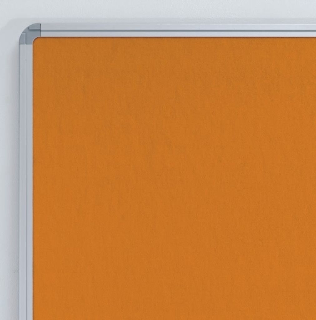 Stellwandtafel Pinntafel/Whiteboard B1500xH1200xT22mm orange/weiß