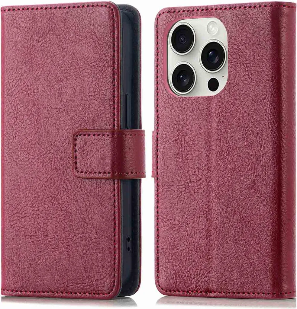 Cover iMoshion Bordeaux per iPhone 16 Pro Max | Eleganza in Pelle