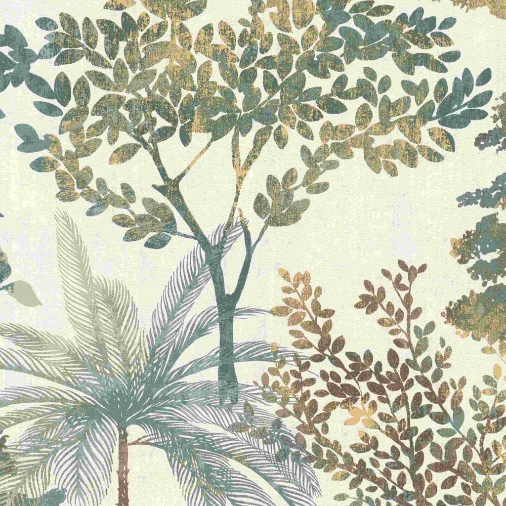 Vliestapete 867329 Tapete Botanical Dschungel 53 x 1005 cm Rasch Symphony Grün