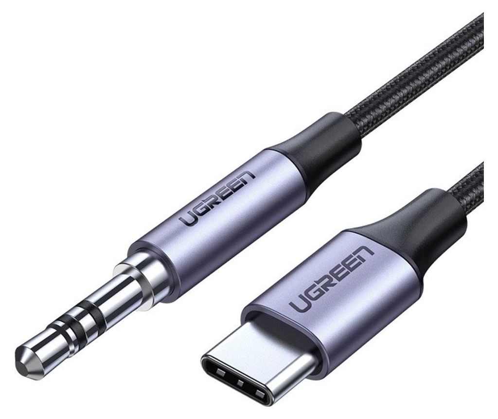 Ugreen 30633 audio cable 1 m 3.5mm USB Type-C Black, Silver Produktbild 