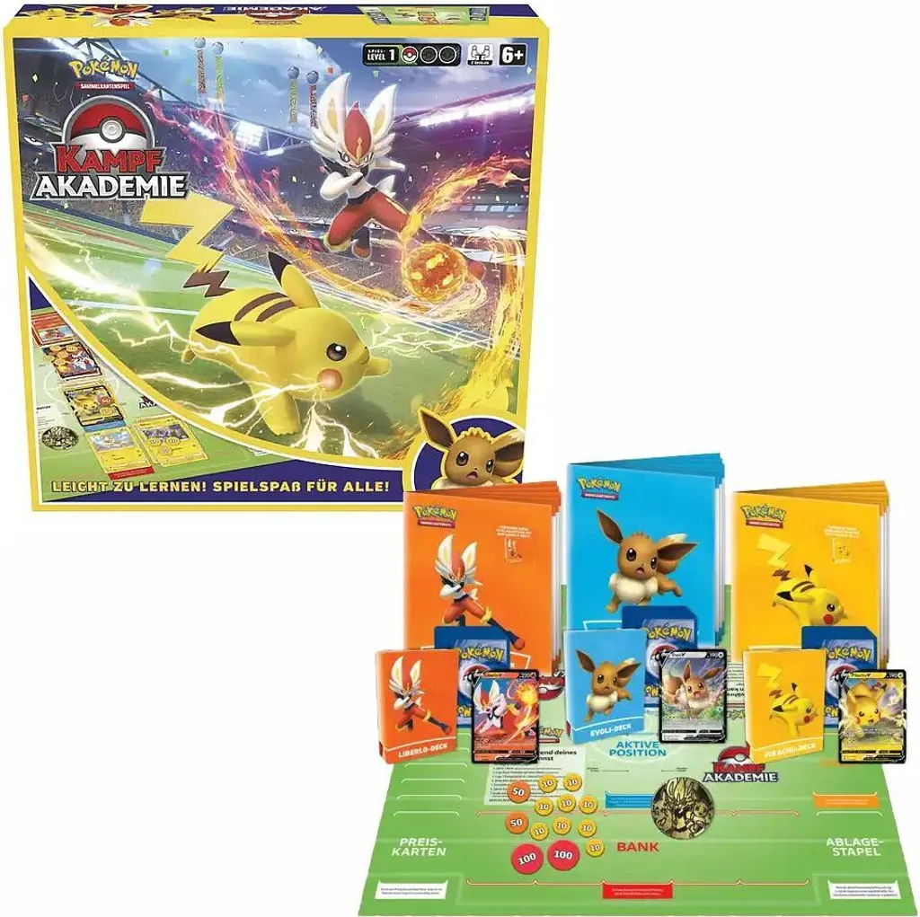 Pokémon Académie de Combat 2022 avec 3 Decks de 60 Cartes Version DE