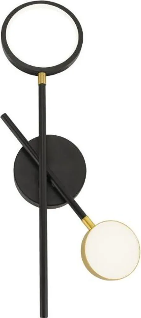Lampe Murale 10W Noire et Or à Double Bras - Finition Métal Élégante