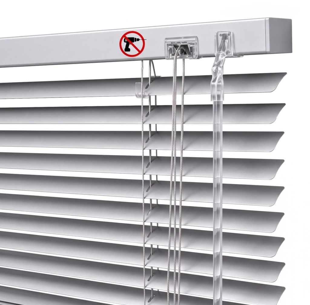 70x130 cm Silber Fensterjalousie Aluminium-Jalousie 25 mm Produktbild 