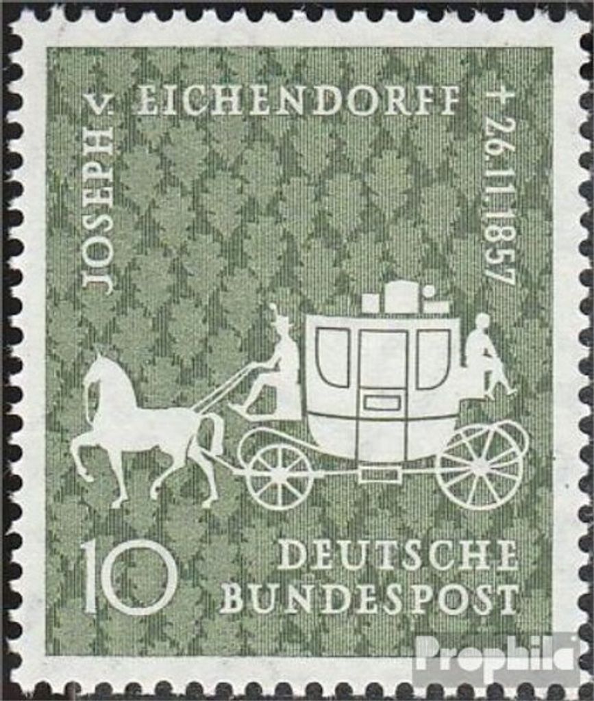 Briefmarken BRD (BR.Deutschland) 1957 Mi 280 (kompl.Ausgabe) postfrisch 100.Todestag von Eichendorff