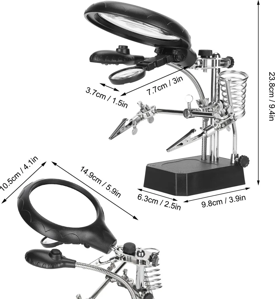 Support de bureau pour loupe de lecture et lampe de couture réglable - 5