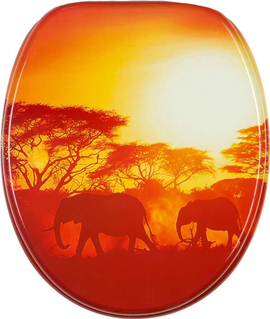 SANILO WC-Sitz mit Absenkautomatik Savanne, Toilettendeckel direkt vom Hersteller, Klodeckel, Klobrille, WC Deckel, Toilettensitz, Toilettenbrille