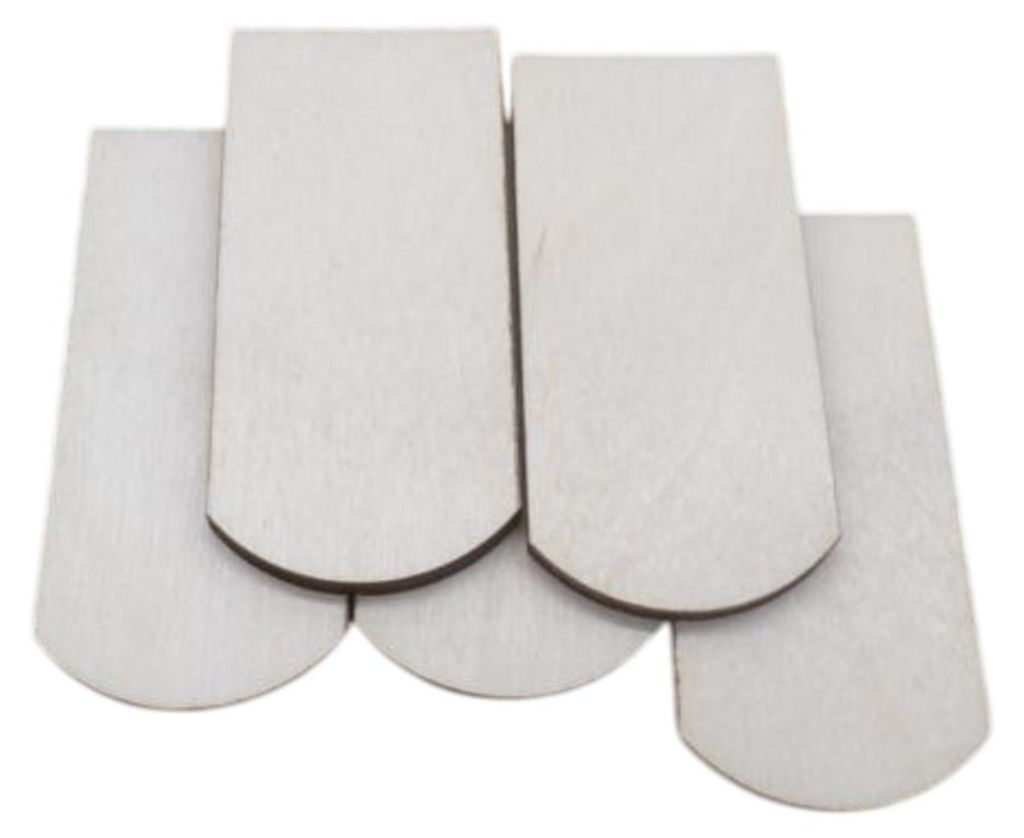 25 Stück Holzschindeln Biberschwanz B 32,3 mm x L 70 mm x 4 mm