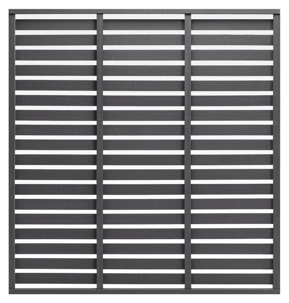WPC-Zaunelement 180x180 cm Grau