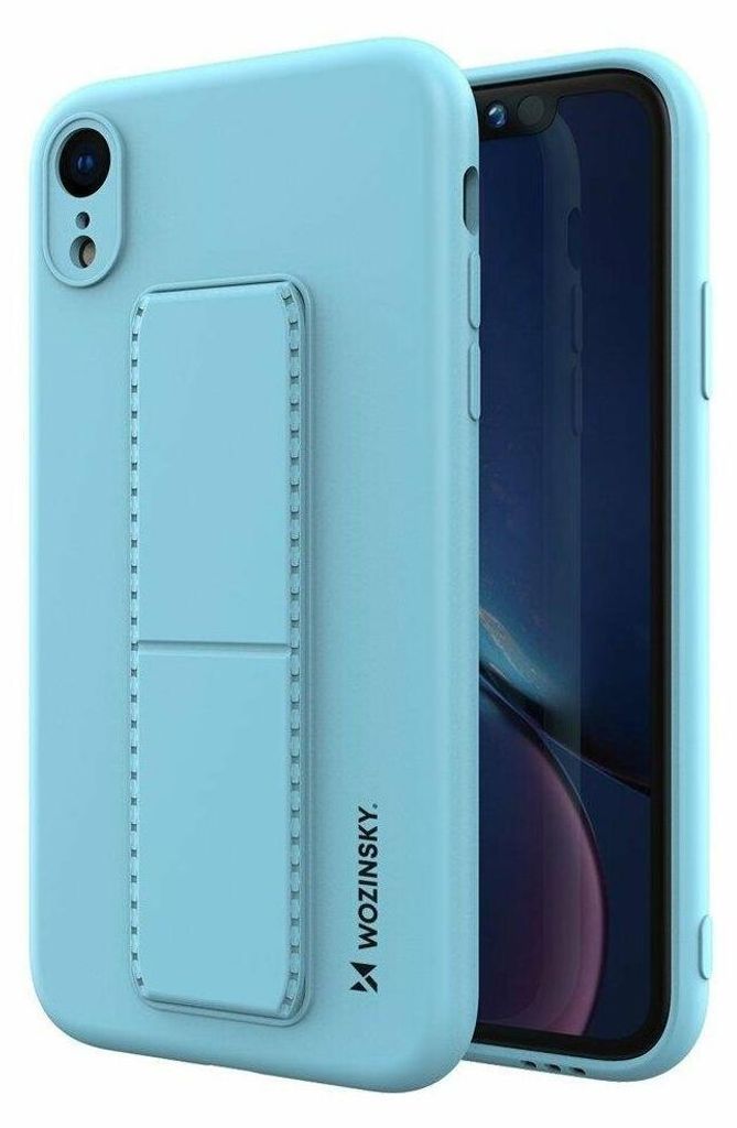 cofi1453 Kickstand Hülle Bumper aufstellbar für Iphone 11 Pro Silikon Hard Case Schale Zubehör Tasche Schutz mit integriertem Magneten Sky Blau