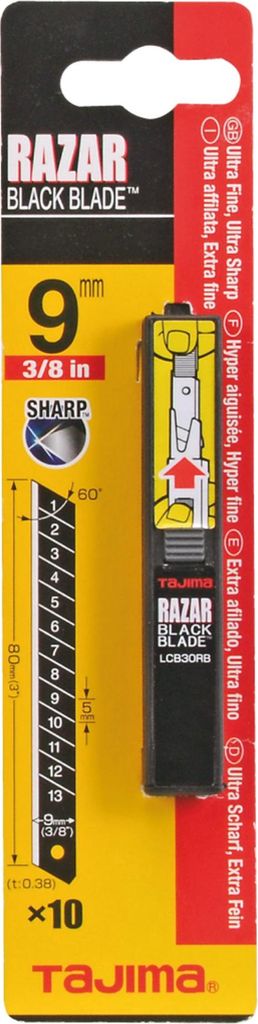 Tajima Razar Nero Lama 9mm Lama 9mm, LCB30RBC Immagine del prodotto 