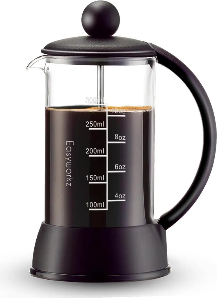 Caffettiera Design Eclipse 350ml - French Press Vetro e Acciaio Inox