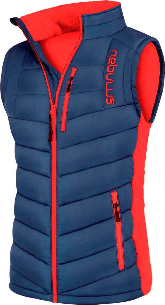 Nebulus Weste REVIVAL Herren, warme Outdoor-Jacke, mit langem Full-Zip Reißverschluss, P5830 - Herren, navy-rot, M